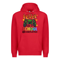 Red level 100 days of school completed Premium Hoodie - MaliasSmallBusiness
