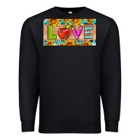Black love and sunflower with pen and apple license plate template Premium Sweatshirt - Artiststas