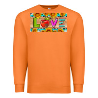 Carrot love and sunflower with pen and apple license plate template Premium Sweatshirt - Artiststas