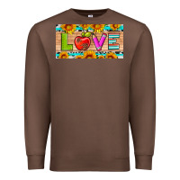 Chestnut love and sunflower with pen and apple license plate template Premium Sweatshirt - Artiststas