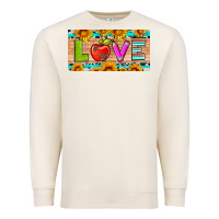 Sandshell love and sunflower with pen and apple license plate template Premium Sweatshirt - Artiststas
