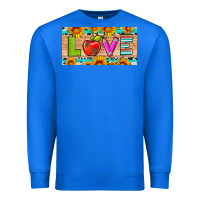 True Royal love and sunflower with pen and apple license plate template Premium Sweatshirt - Artiststas