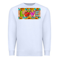 White love and sunflower with pen and apple license plate template Premium Sweatshirt - Artiststas