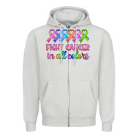Dove Grey fight cancer in all colors Zipper Hoodie - HRA Design Shop