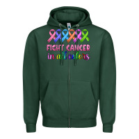 Sports Green fight cancer in all colors Zipper Hoodie - HRA Design Shop