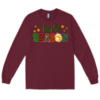 Burgundy 'tis the season softball christmas Long Sleeve Tee - RanaPortraitStore