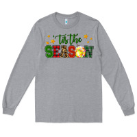 Heather Grey 'tis the season softball christmas Long Sleeve Tee - RanaPortraitStore