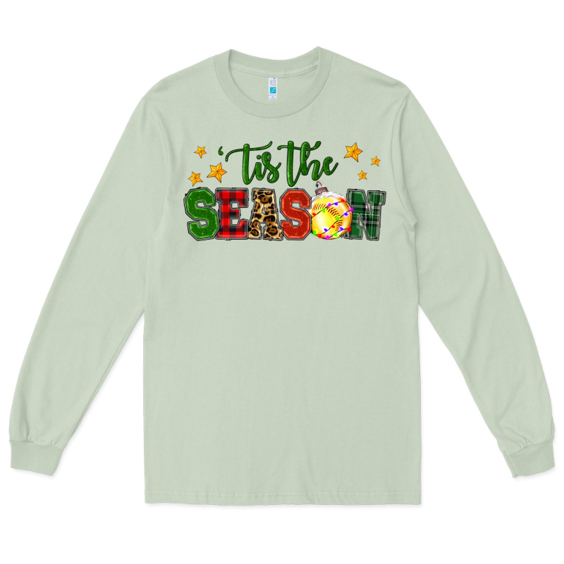 'tis The Season Softball Christmas Long Sleeve Tee by RanaPortraitStore | Teevron