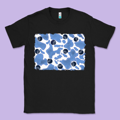 Distressed Blueberry Milkshake Cowhide Classic Tee Designed By Ranaportraitstore