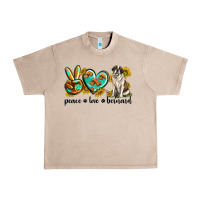 French Oak peace love st. bernard Urban Heavy Tee - texasbilliewilder