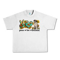 Lunar Rock peace love st. bernard Urban Heavy Tee - texasbilliewilder