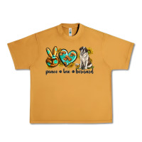 Peanut Butter peace love st. bernard Urban Heavy Tee - texasbilliewilder