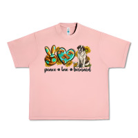 Salmon peace love st. bernard Urban Heavy Tee - texasbilliewilder