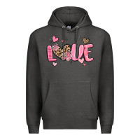 Charcoal Heather love valentines day Premium Hoodie - MaliasSmallBusiness