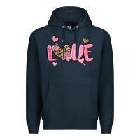 Navy love valentines day Premium Hoodie - MaliasSmallBusiness