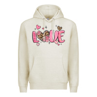 Oatmeal Heather love valentines day Premium Hoodie - MaliasSmallBusiness