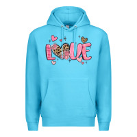Ocean Blue love valentines day Premium Hoodie - MaliasSmallBusiness