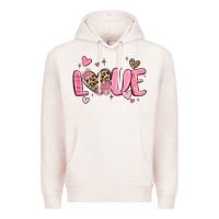 Pale Pink love valentines day Premium Hoodie - MaliasSmallBusiness