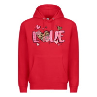 Red love valentines day Premium Hoodie - MaliasSmallBusiness