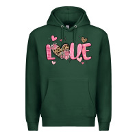 Sports Green love valentines day Premium Hoodie - MaliasSmallBusiness