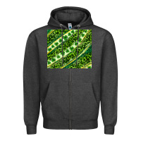 Charcoal Heather St. Patrick's Day leopard tumbler Zipper Hoodie - Neo Western