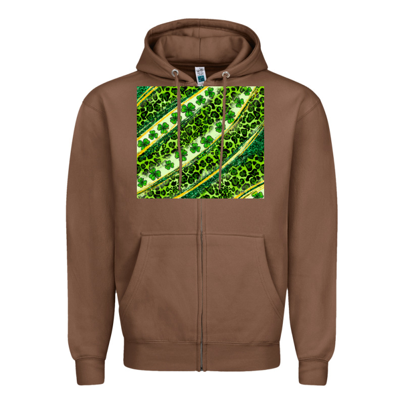 St. Patrick's Day Leopard Tumbler Zipper Hoodie by Neo Western | Teevron