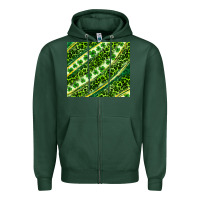 Sports Green St. Patrick's Day leopard tumbler Zipper Hoodie - Neo Western