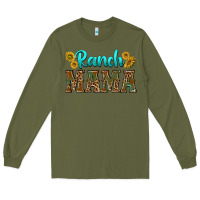Army Green ranch mama Long Sleeve Tee - texasbilliewilder