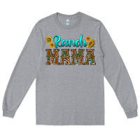 Heather Grey ranch mama Long Sleeve Tee - texasbilliewilder