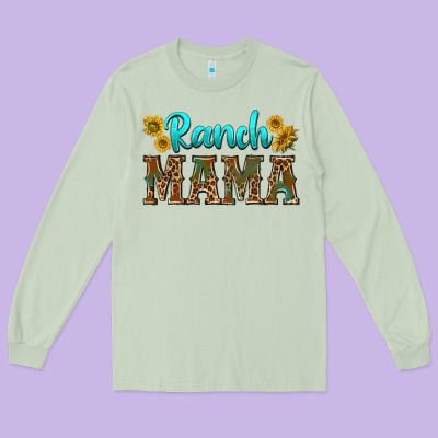 Ranch Mama Long Sleeve Tee Designed By Texasbilliewilder