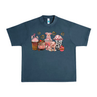Midnight Navy pigs coffee cups Urban Heavy Tee - texasbilliewilder