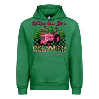 Emerald nothing runs like a reindeer Urban Hoodie - MaliasSmallBusiness
