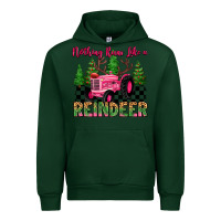 Forest Green nothing runs like a reindeer Urban Hoodie - MaliasSmallBusiness