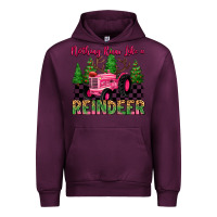 Mauve Wine nothing runs like a reindeer Urban Hoodie - MaliasSmallBusiness