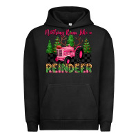 Pigment Black nothing runs like a reindeer Urban Hoodie - MaliasSmallBusiness