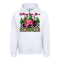 White nothing runs like a reindeer Urban Hoodie - MaliasSmallBusiness