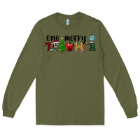 Army Green one merry teacher Long Sleeve Tee - RanaPortraitStore
