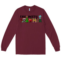 Burgundy one merry teacher Long Sleeve Tee - RanaPortraitStore