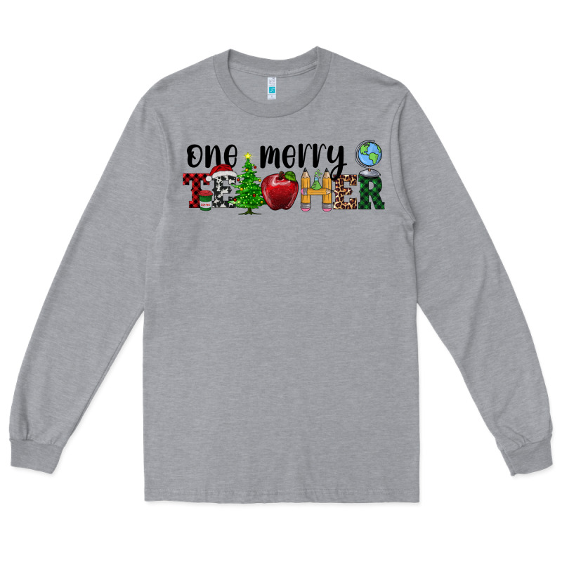 One Merry Teacher Long Sleeve Tee by RanaPortraitStore | Teevron