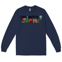 Navy one merry teacher Long Sleeve Tee - RanaPortraitStore