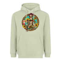 Matcha western skeleton coffee sunflowers Heavyweight Hoodie - Artiststas