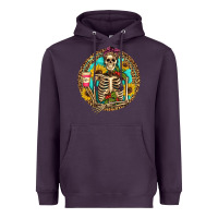 Plum western skeleton coffee sunflowers Heavyweight Hoodie - Artiststas