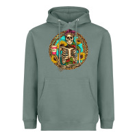 Sage western skeleton coffee sunflowers Heavyweight Hoodie - Artiststas