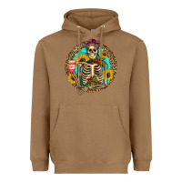 Toasted Coconut western skeleton coffee sunflowers Heavyweight Hoodie - Artiststas