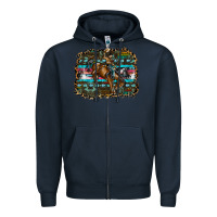 Navy rodeo Zipper Hoodie - SublimationCraftShop
