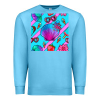Ocean Blue sea shell Premium Sweatshirt - BundleAndBundleShop