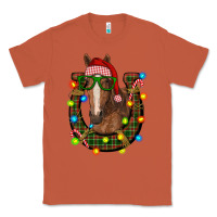Copper christmas horseshoe with horse Classic Tee - RanaPortraitStore