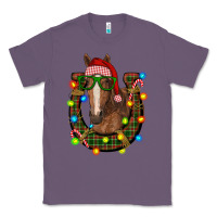 Lavender christmas horseshoe with horse Classic Tee - RanaPortraitStore