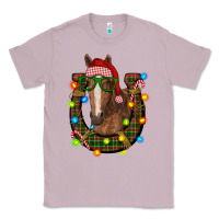 Lilac christmas horseshoe with horse Classic Tee - RanaPortraitStore
