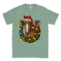 Christmas Horseshoe With Horse Classic Tee | Teevron